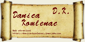 Danica Komlenac vizit kartica